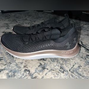 Black and Gold Under Armour Running Shoes